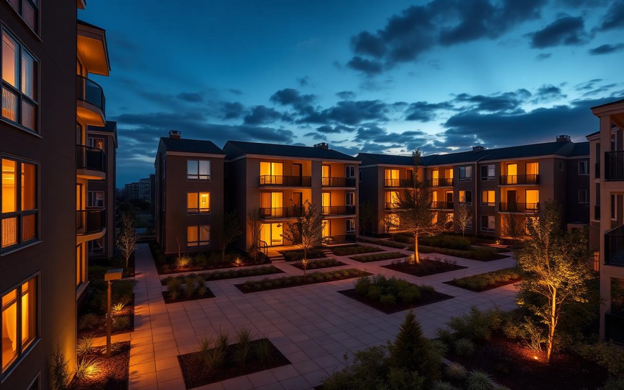 Modern affordable housing apartments with landscaped courtyard — Government-backed housing offering in Logan, QLD