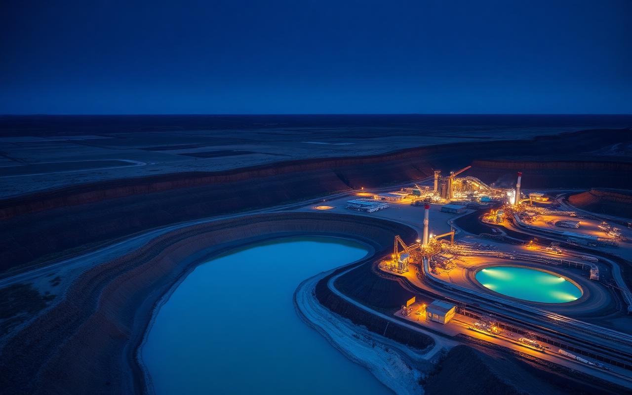 Aerial view of a hard-rock lithium mine and processing plant — Battery minerals royalties offering in Greenbushes, WA