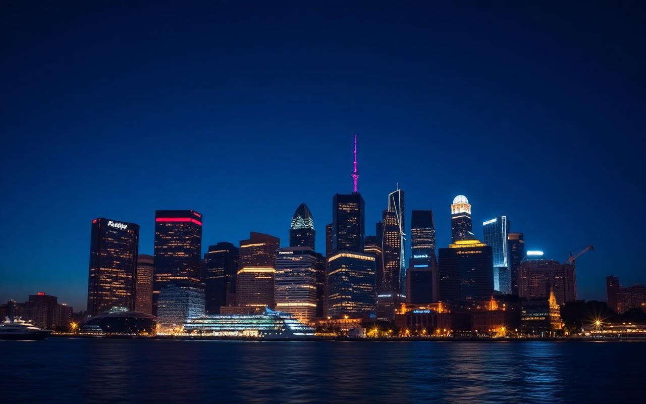 Sydney CBD skyline towers at blue hour from the harbour — Growth equity offering in Sydney CBD, NSW