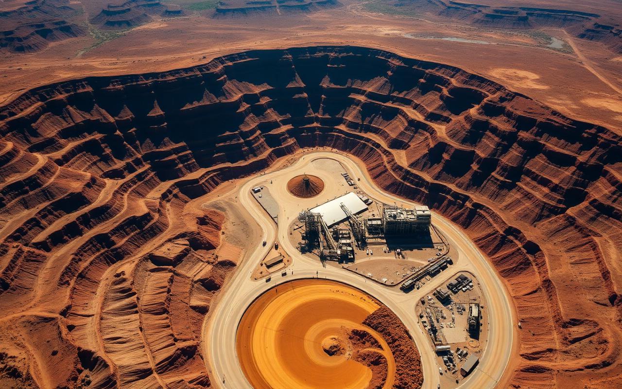 Aerial view of a Pilbara open-pit critical minerals mine — Resources offering in Pilbara, WA