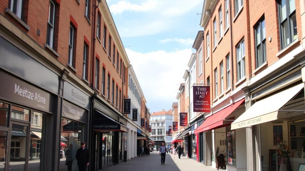 UK high street retail parade with shop units in Reading — Commercial offering in Bristol, South West, England