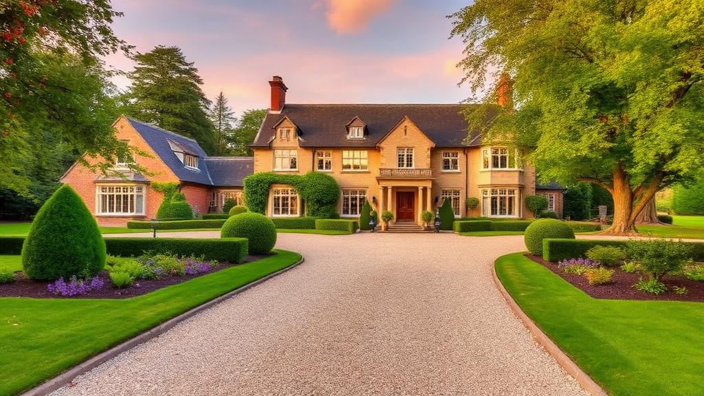 English country house with landscaped grounds in the Surrey Hills — Residential offering in Cotswold, South West, England