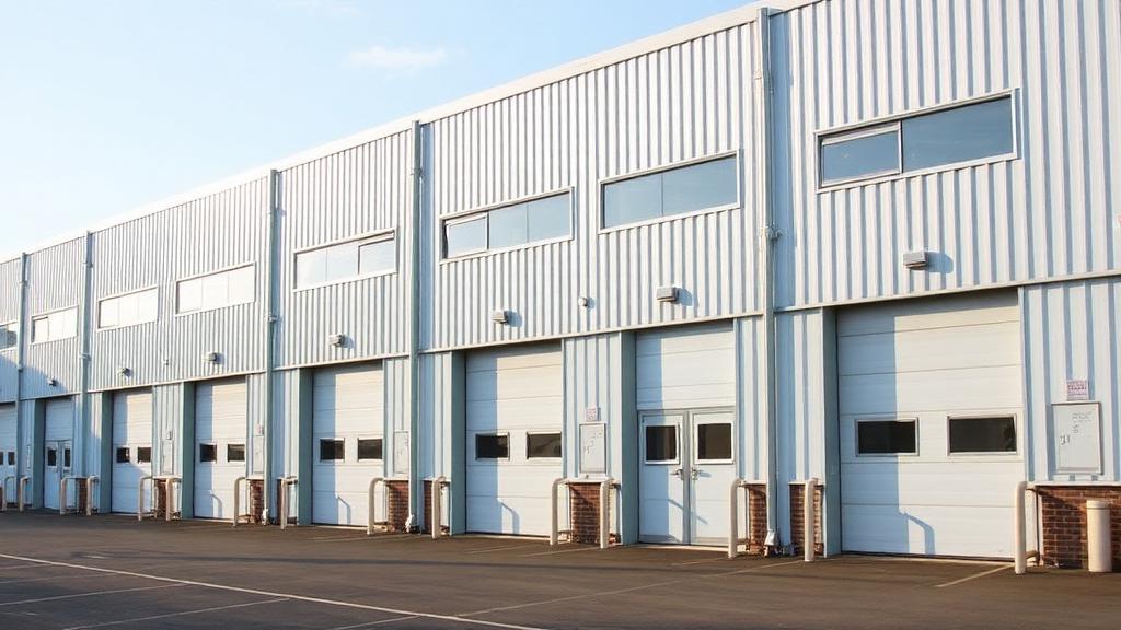 Terrace of light industrial units on a Swindon industrial estate — Commercial offering in Warrington, North West, England