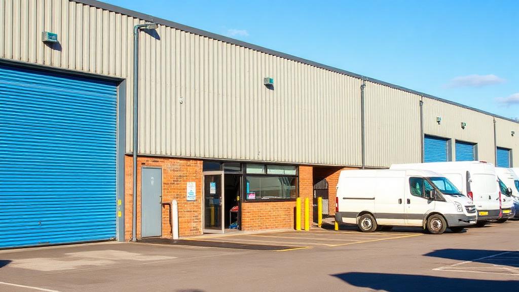 Trade counter industrial estate with roller shutter units in Warrington — Commercial offering in Trafford, North West, England